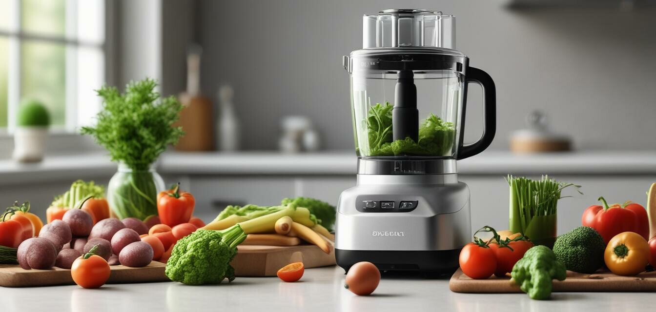 Food processor with attachments